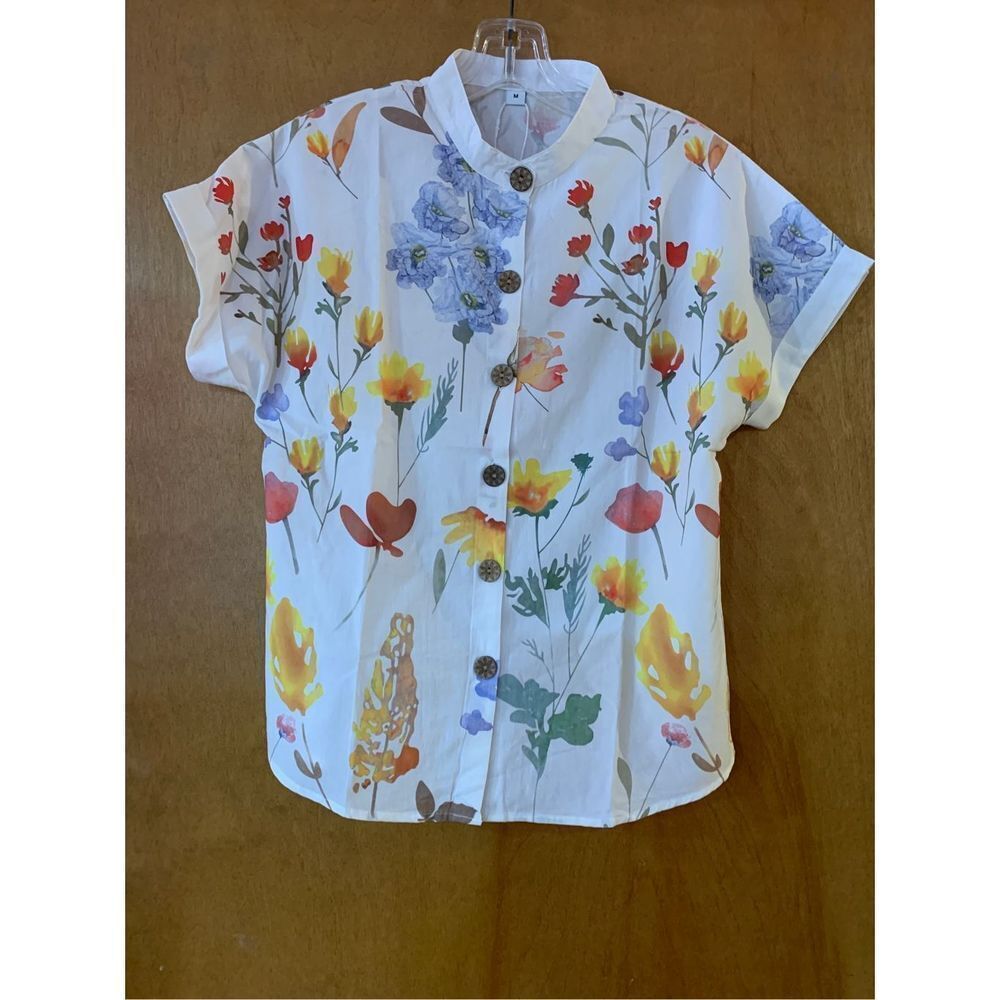 Summer Floral Cotton Blouse #garden #summer #clothes